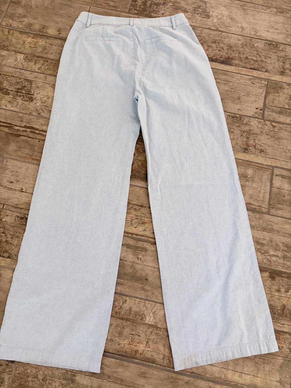 PAIGE Light Blue Wide-Leg Bottoms